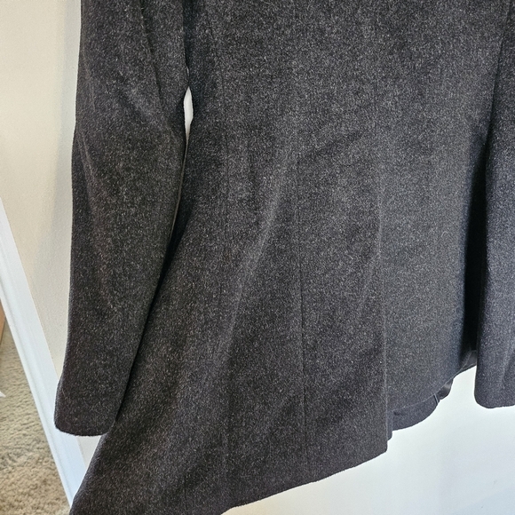EUC Trina Turk Coat Lambswool Blend Belted Charcoal Grey Size 4 - Picture 6 of 15